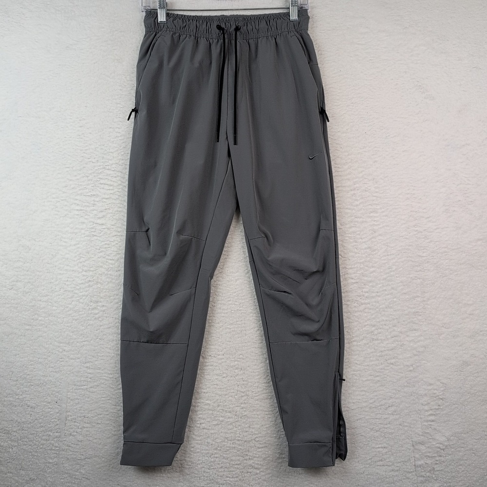 Nike Unlimited Zippered Cuff Versatile Pants Men's Small Gray Dri-Fit FB7548-084